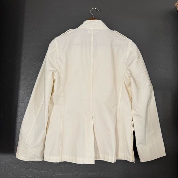 NEW Alex Mill White Natural Officer's Chore Jacket Utility Pockets L - Picture 10 of 12